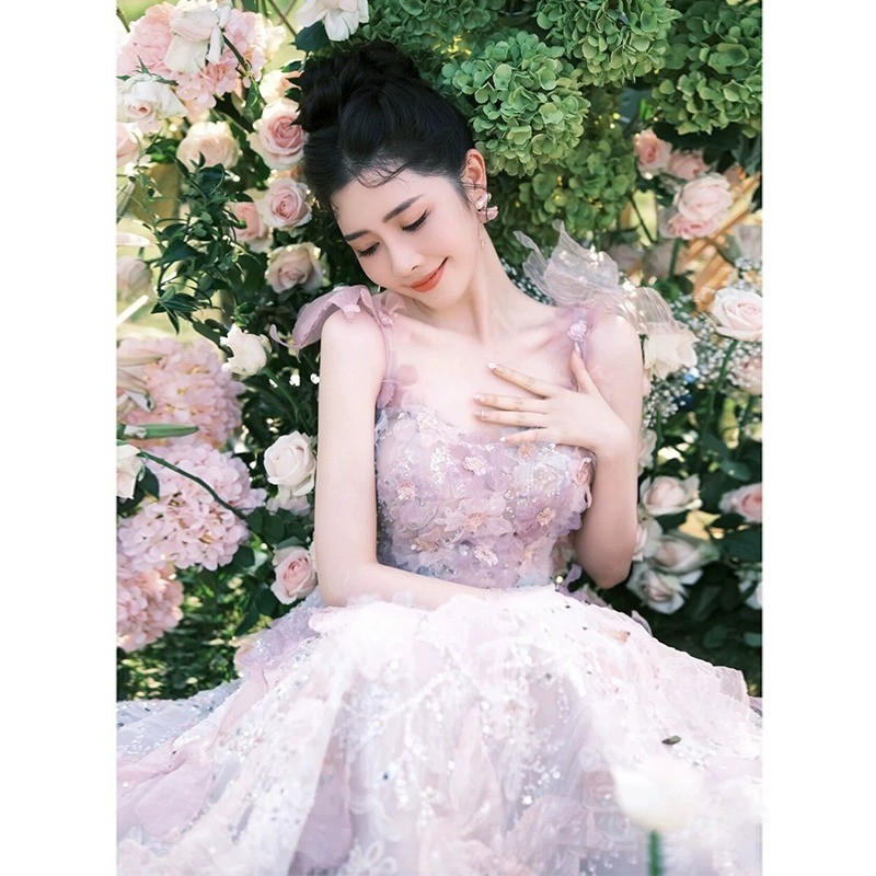 新品晚礼服女2025新款高级感高端轻奢订婚新娘敬酒服高定花朵公主