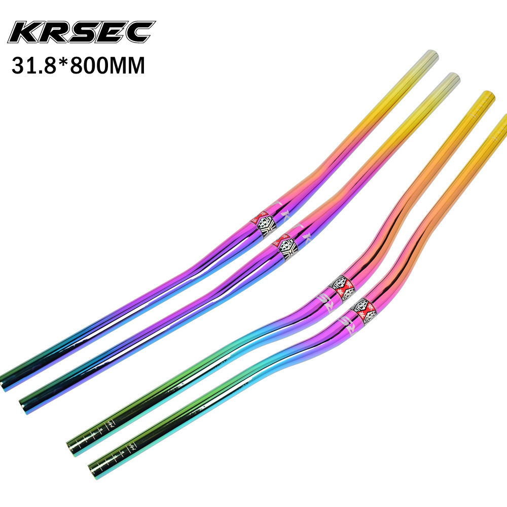 KRSEC山地自行车车把大小燕把800MM把横31.8MM真空镀彩AM/XC/DH