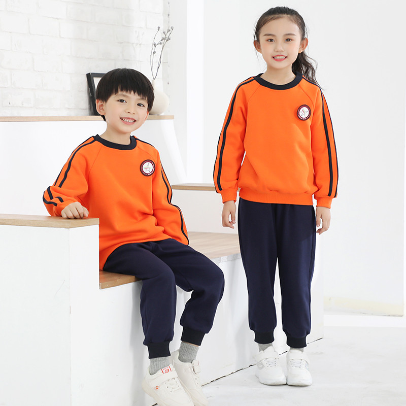 幼儿园园服班服卫衣新款小学生校服儿童英伦学院风春秋套装运动服