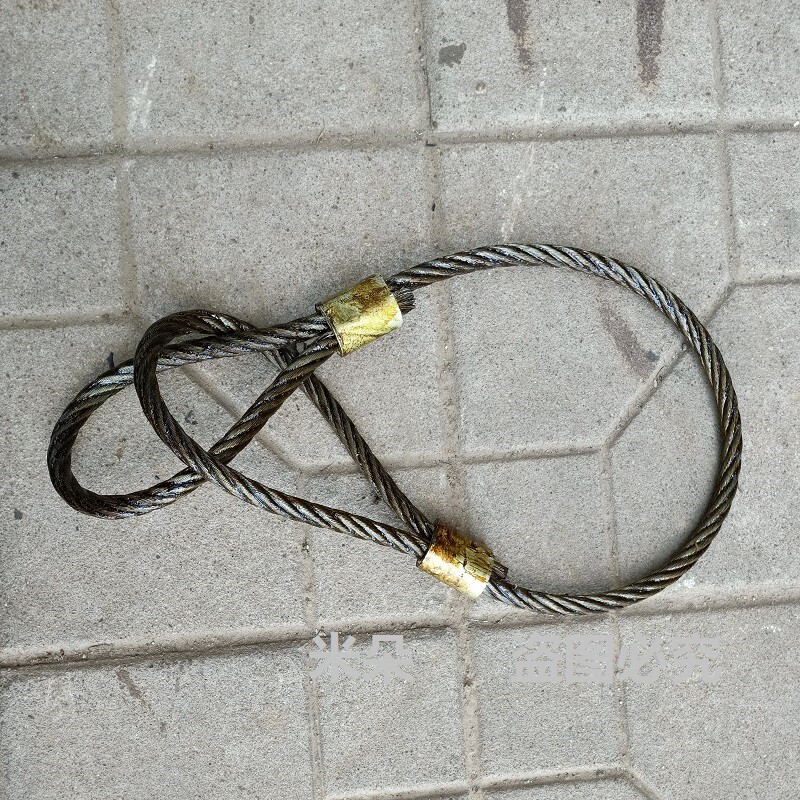 直径15毫米钢丝吊索起重索具绳套维修工具钢丝绳吊装搬运设备压制