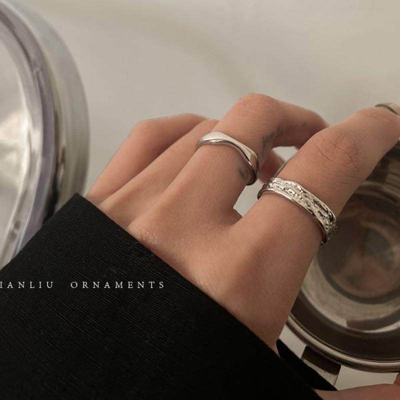 高档开口时尚个性小众设计锡纸潮指环新款年冷淡风2023戒指女套装,饰品/流行首饰/时尚饰品新,戒指/指环,淘宝优惠券,粉丝福利购,淘宝优惠卷