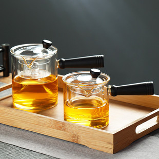 家用防爆 玻璃茶壶侧把壶蒸茶泡茶煮茶器加厚耐高温功夫茶具日式