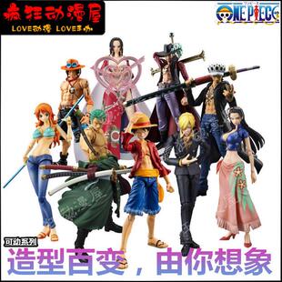 海贼王路飞索隆艾斯白胡子可动模型手办人偶桌面装饰摆件动漫周边