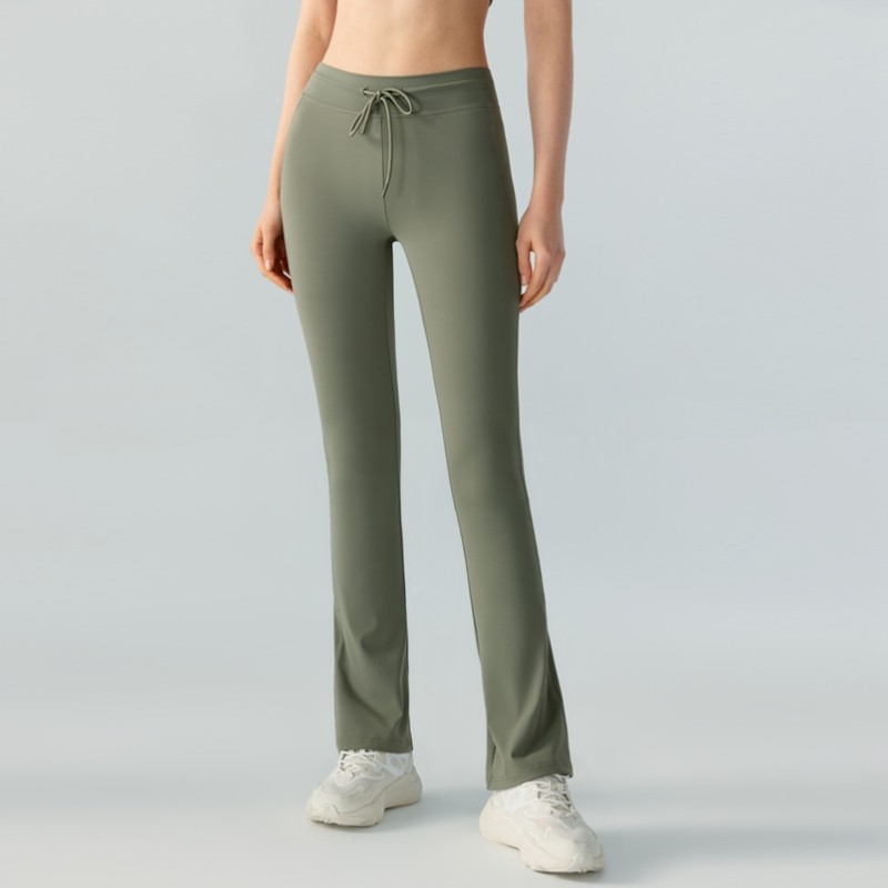 25轻奢DS796花色折扣系带微喇瑜伽裤舒适透气健身裤休闲运动裤可