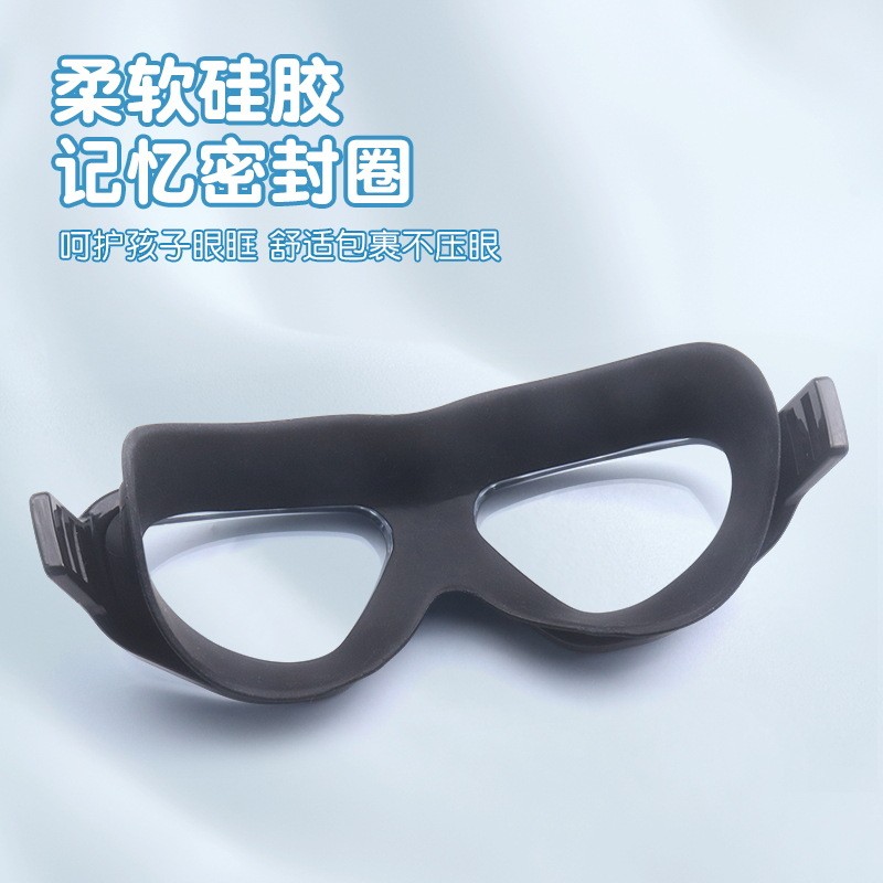 防水防雾儿童游泳镜带一体耳塞大框护目潜水泳镜源头厂家一件代发