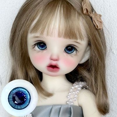 星空虹膜bjd眼珠bjd四分眼珠六分眼珠深蓝闪瞳纹路玻璃眼小眸/z63