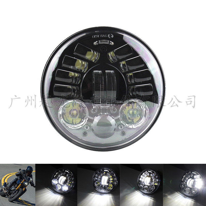 5.75寸哈雷摩托车重力感应大灯 哈雷摩托车LED改装大灯自适应大灯
