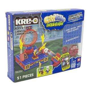 VILLE CITY INVASION声效旋转狂欢节发射台积木 孩之宝酷垒KRE