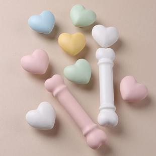 星翡家居彩色陶瓷爱心拉手儿童房衣柜柜门抽屉把手可爱卡通男女孩