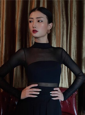 新品WYZ盖盖古风爵士舞蹈服装气质新疆裙表演服民族服装舞台装演