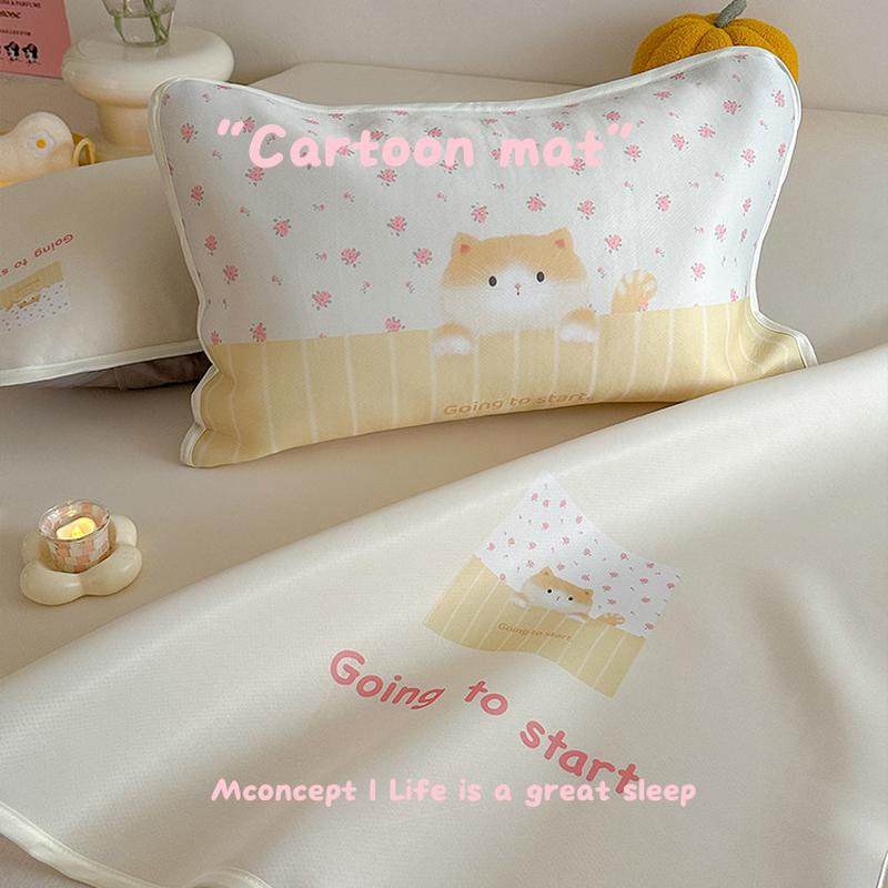 月光集【果冻】A类冰丝凉席三件套凉感可机洗抗菌可折叠空调软席,床上用品,冰丝席,淘宝优惠券,粉丝福利购,淘宝优惠卷