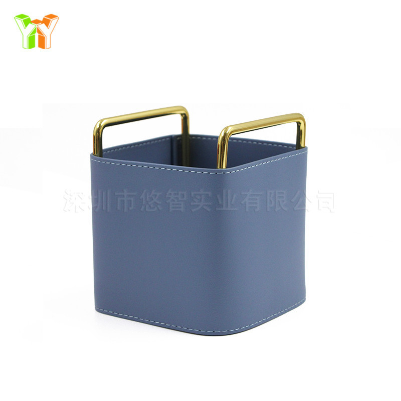 现货茶几遥控器收纳盒 桌面铁艺收纳筐 办公桌面杂物筒 桌面笔筒