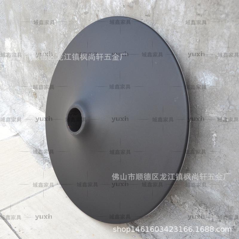洽谈烤漆喇叭盘餐桌台脚吧台脚橱柜脚圆盘金属黑色接待桌腿tp-11