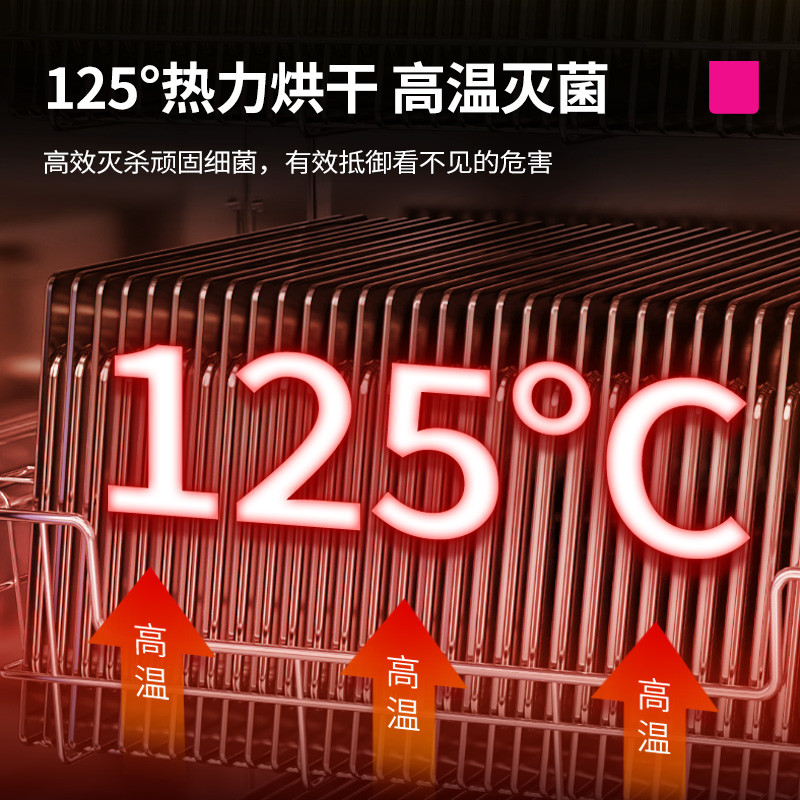 lecon/乐创商用高温消毒碗柜双门大容量不锈钢餐具厨房碗筷消毒柜