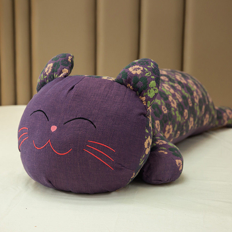 笑脸猫-可拆洗玩偶A类母婴级全棉色织提花三双层纱玩偶猫抱枕靠枕,居家布艺,靠垫/抱枕,淘宝优惠券,粉丝福利购,淘宝优惠卷