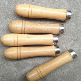 锅铲木柄把勺子把柄配件炒菜铲子把柄配件铲子防烫把手圆孔木手柄
