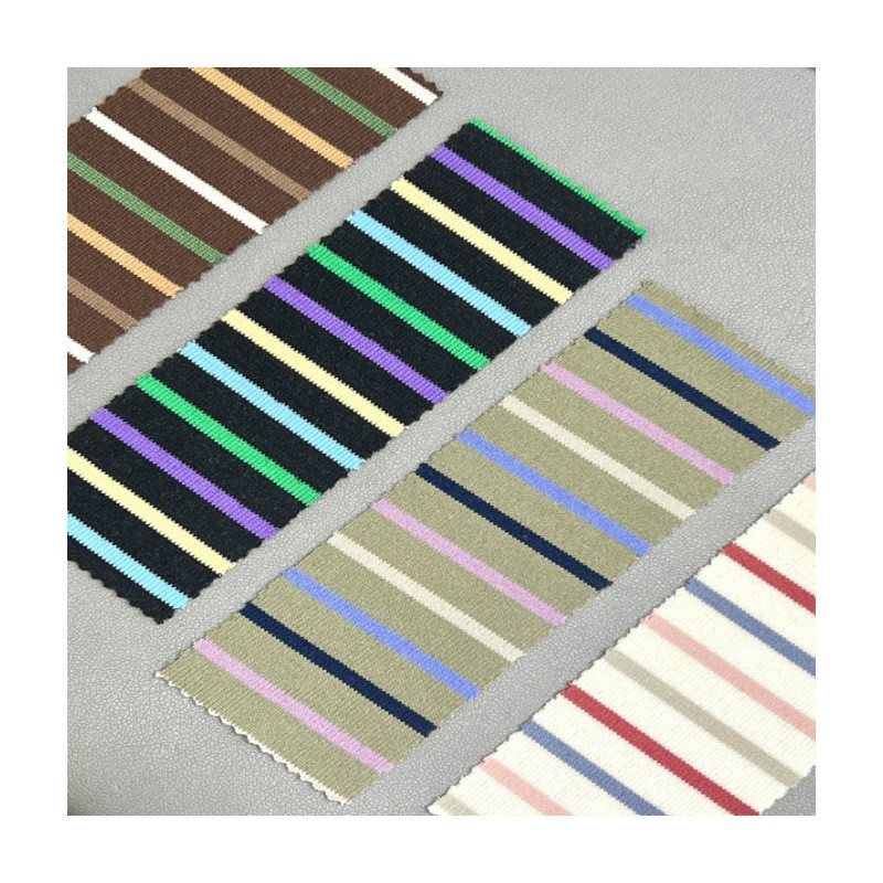 彩虹条罗纹彩肤面料250g高弹柔软亲间布童装韩系女装包包宠物服