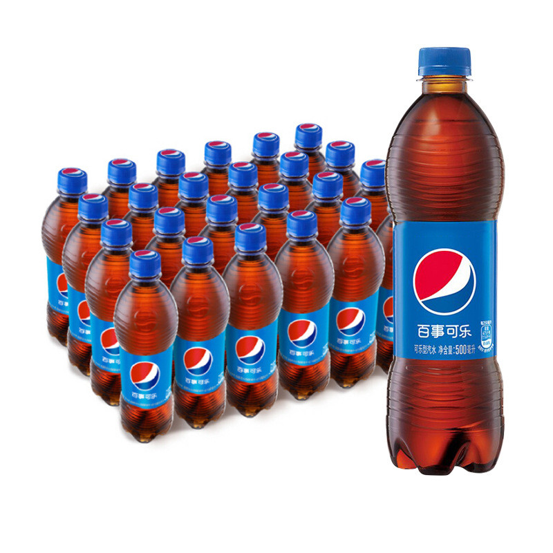 新货百事可乐500ml*12瓶24瓶装整箱可乐汽水碳酸饮料有糖饮品中瓶
