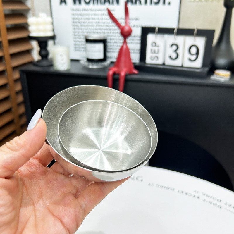 迷你味碟304不锈钢家用调料碟小碟子酱料碟蘸料碗酱醋碟