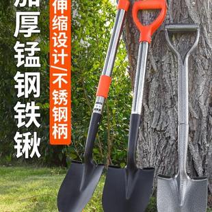 铁锹锰钢小铁铲工具车用铁锨折叠铲子户外挖土多功能全钢铲雪家用