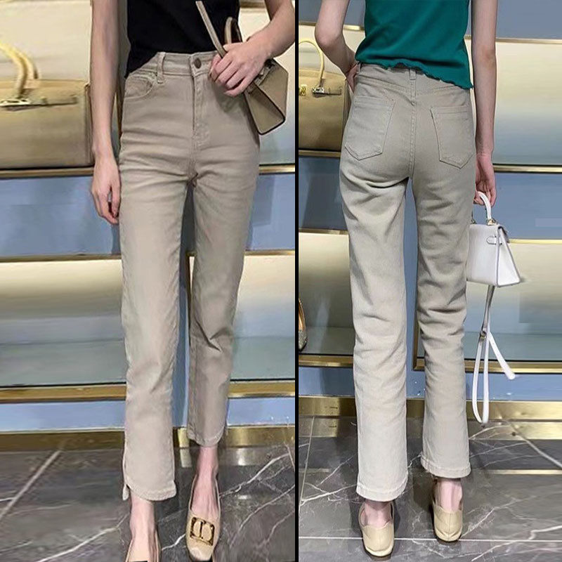 2025新款春季胖妹妹显瘦女大码弹力开叉烟管女,女装/女士精品,大码裤装,淘宝优惠券,粉丝福利购,淘宝优惠卷