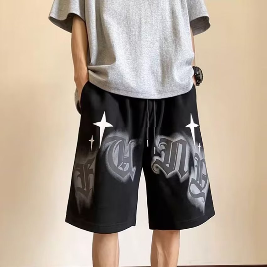 现货特大码300斤美式潮ins休闲运动短裤男宽松阔腿篮球裤夏季新款