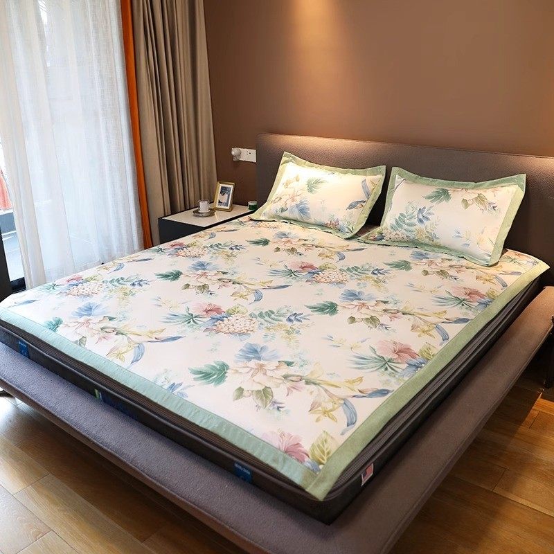 夏季冰丝凉席1.8m床家用可水洗三件套学生宿舍单人裸睡空调席,床上用品,冰丝席,淘宝优惠券,粉丝福利购,淘宝优惠卷