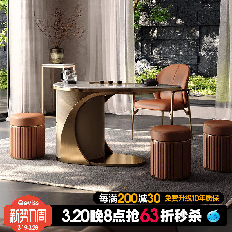 新中式茶桌椅小户型阳台实木多功能茶车奢石茶桌办公室功夫泡茶台,住宅家具,家用茶台/茶桌,淘宝优惠券,粉丝福利购,淘宝优惠卷