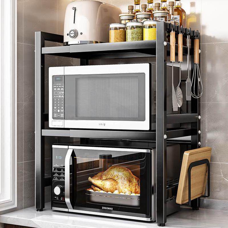 收纳台面桌面微波炉烤箱架子支架可伸缩双层电饭锅家用厨房置物架,厨房/烹饪用具,厨房置物架/置物柜/角架,淘宝优惠券,粉丝福利购,淘宝优惠卷