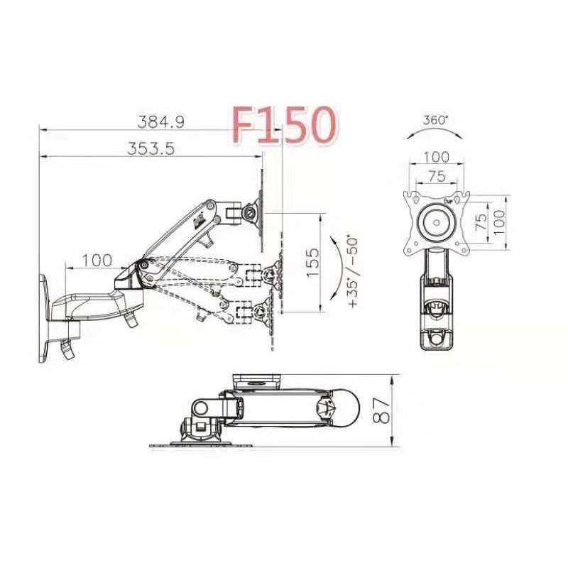 F150支架F120万向节F425气压式支架人机电箱控制盒度旋转,五金/工具,人机界面,淘宝优惠券,粉丝福利购,淘宝优惠卷