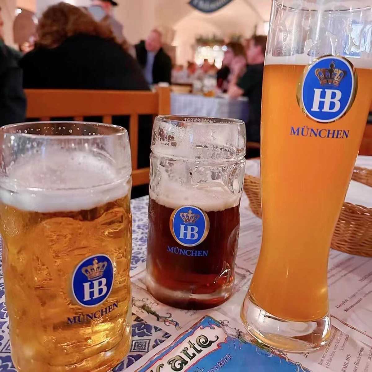 德国慕尼黑皇家HB小麦啤酒杯 扎啤杯 玻璃杯 大容量