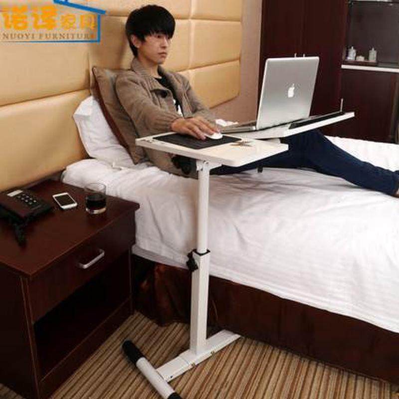 家用可调节旋转床边地升降移动倾斜置懒人笔记本电脑桌白色诺译,住宅家具,电脑桌,淘宝优惠券,粉丝福利购,淘宝优惠卷