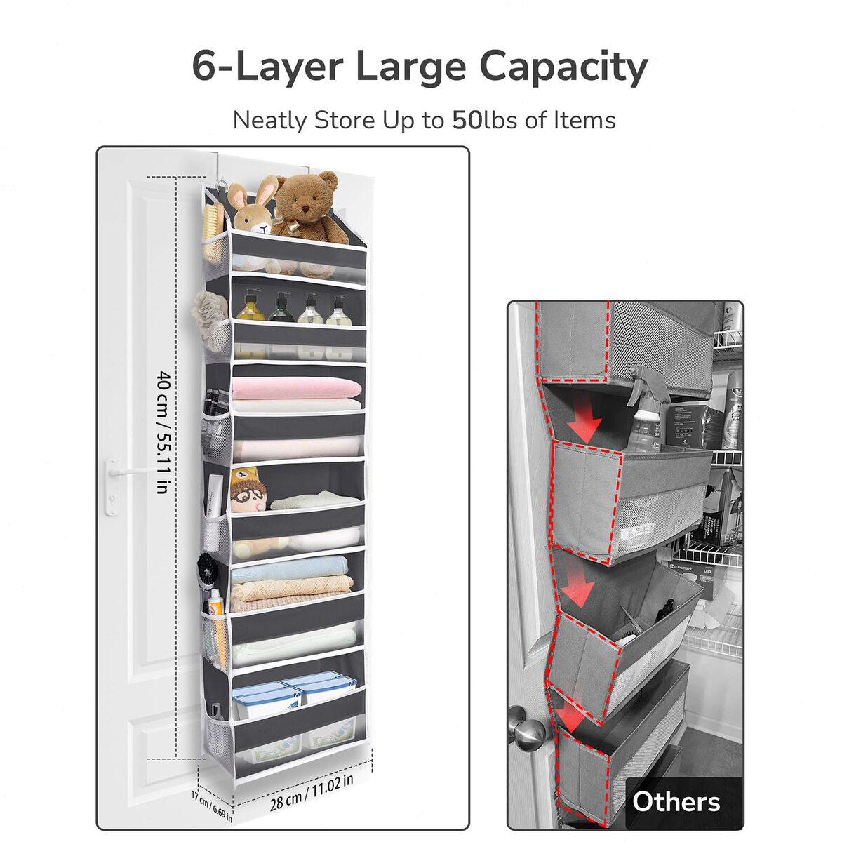 款挂袋兜多功能门后储物袋整理升级壁挂式收纳六层杂物挂现货门后
