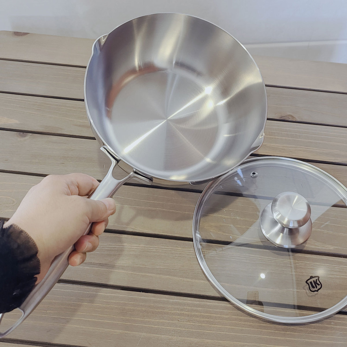 304不锈钢雪平锅不粘锅无涂层小炒锅汤锅煎炒煮多用锅4个尺寸