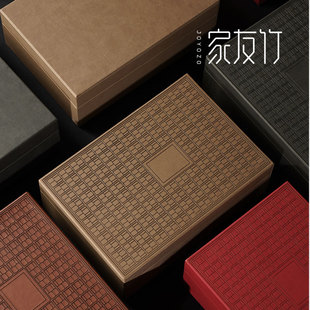 商务新款皮质礼盒茶叶包装岩茶正山小种长短泡袋空盒定制