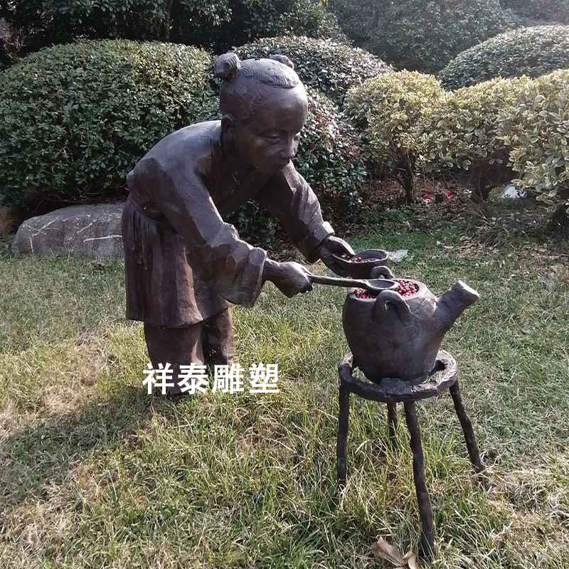 大型铸铜人物雕塑 农耕校园 玻璃钢园林景观名人摆件厂家定制