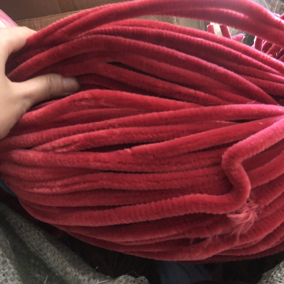 500米加密绒加粗仿绒花条条毛条扭扭棒毛根规格颜色毛绒条