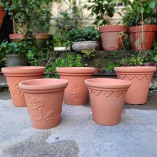 红陶花盆向日葵玫瑰绣球透气低室外园林温花草北欧罗马风格 厂家