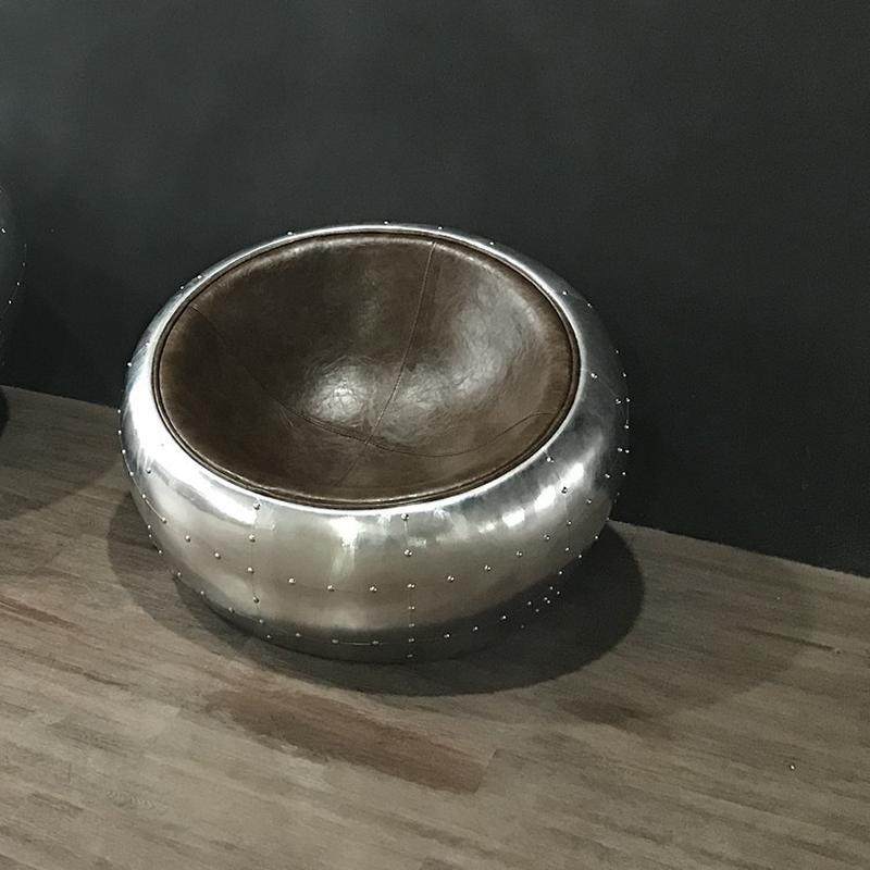 美式家具个性铆钉loft工业风铝皮咖啡店酒吧ktv沙发茶几组合