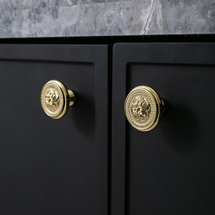 不止黄铜indoors法式金色银色柜门把手衣柜门鞋柜抽屉黄铜小拉手