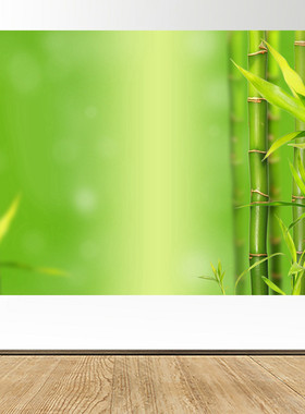 绿色竹子竹林护眼装饰画玄关房间过道走廊贴画自然风景壁画F86