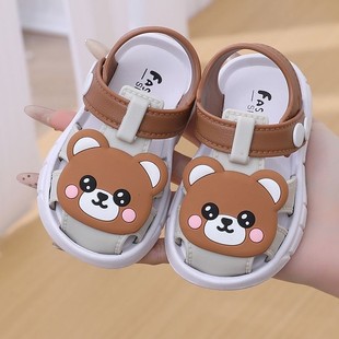 宝宝塑料凉鞋男宝夏季可下水湿水软底透气轻便款儿童男童踩水厂家