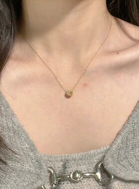 999纯银小蛮腰项链女生轻奢小众高级感转运珠锁骨链新款2025爆款