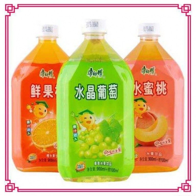 新货康师傅红茶1升大瓶绿茶1l热带果雨林风味饮料茉莉花茶整箱