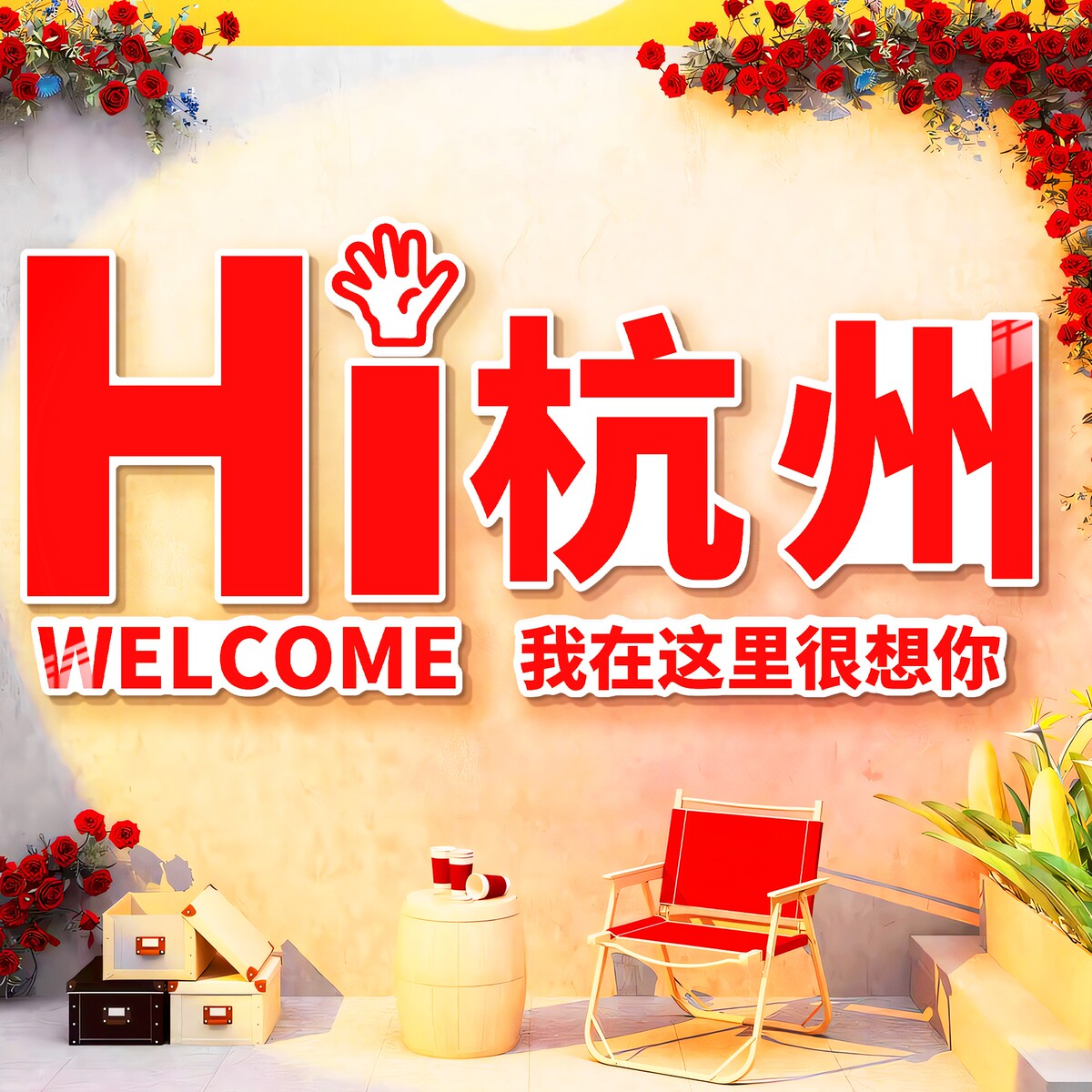 网红打卡拍照区布置美容院美发理发店门口打卡墙吸引人墙面装饰画