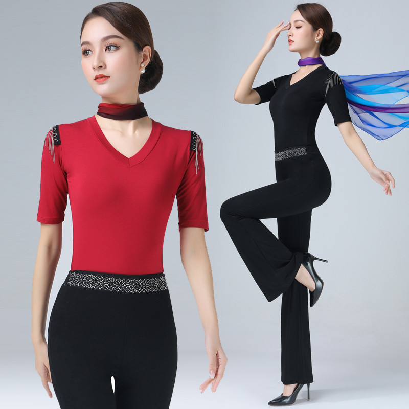 形体服2025新款教练服连体礼仪训练服装女舞蹈练功套装模特走秀服