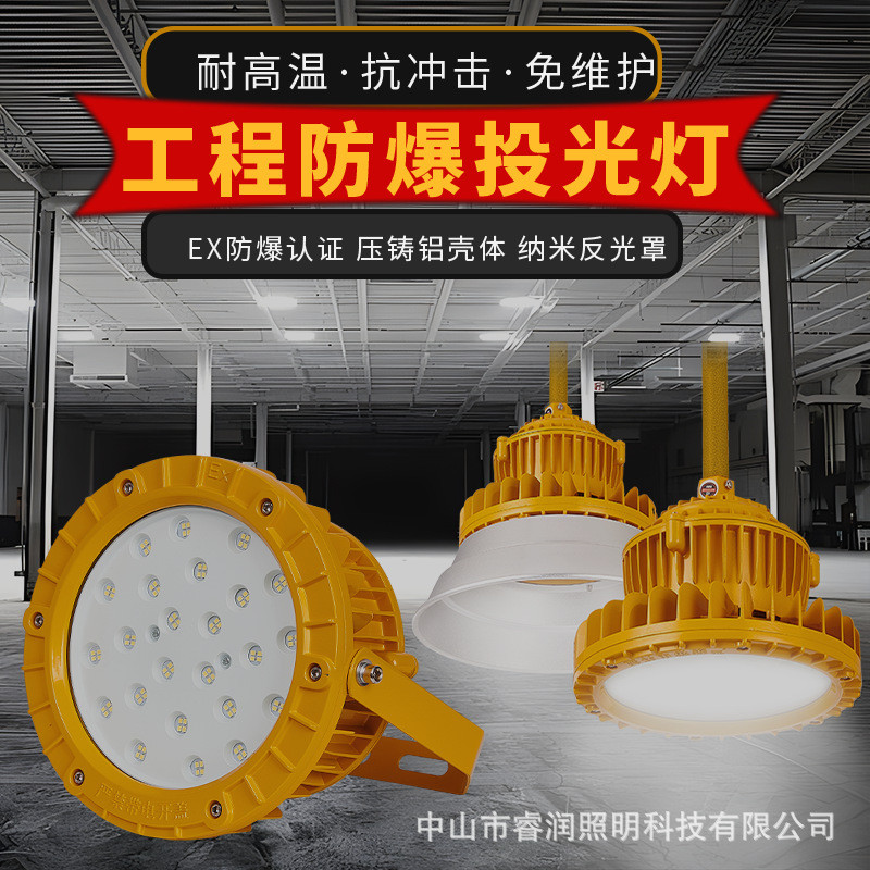 LED防爆灯投光灯免维护加油站仓库工矿灯化车间工厂隔爆型防爆灯