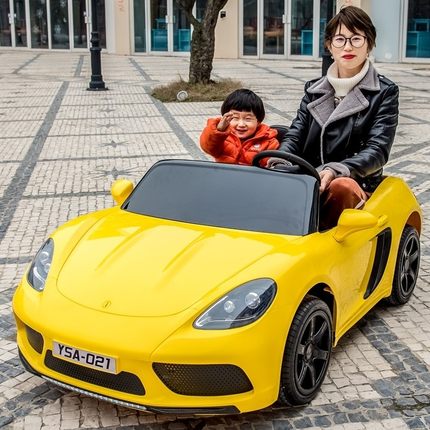 双人座跑车可坐大人四轮遥控儿童电动车超大号小孩玩具车子亲子车