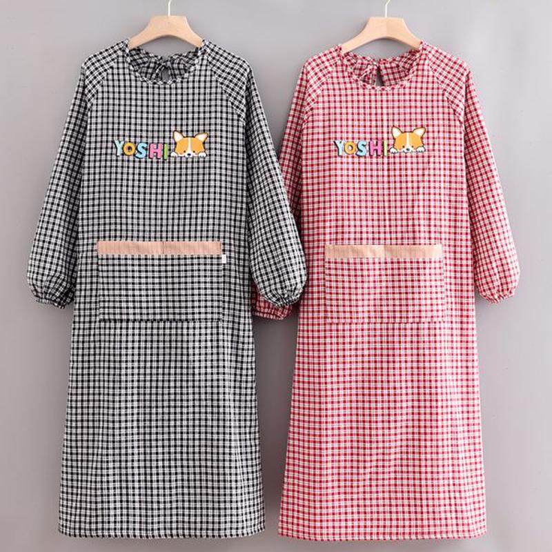 加长棉布过膝围裙大人长袖罩衣反穿干活工作服防油污罩衫加肥男士,家庭/个人清洁工具,围裙,淘宝优惠券,粉丝福利购,淘宝优惠卷