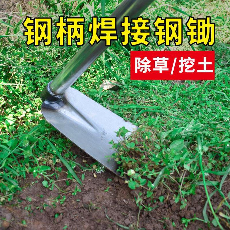 农用锄头家用种菜挖笋专用挖地锄草高碳钢锰钢除草开山松挖土农具